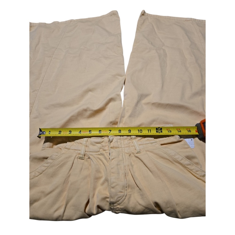 Free People Light As Spring Wide Leg Pleated Pants Straw High Rise Size 2 NEW - Picture 11 of 15